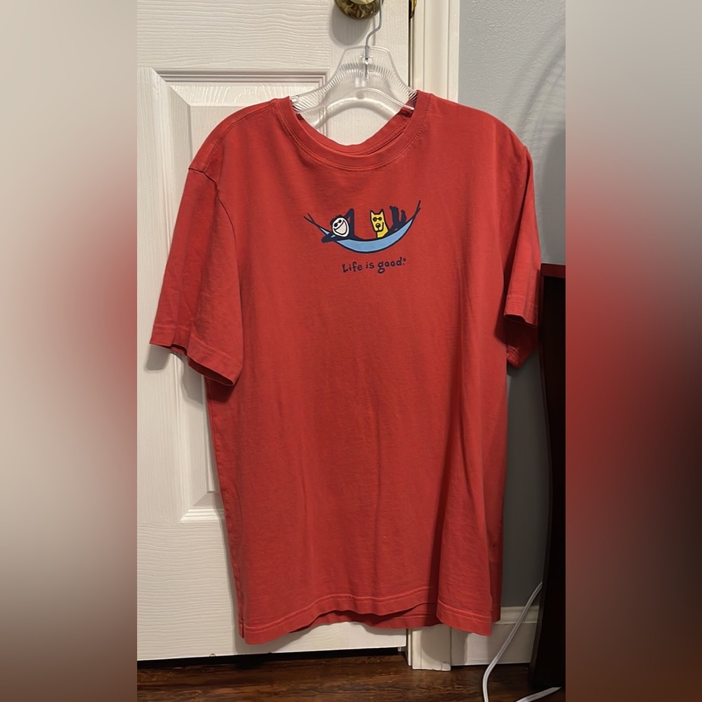 Life is good dog and hammock shirt